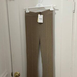 NWT NANUSHKA Womens Beige Flare Pants with tags, size XS